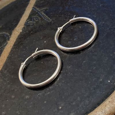 Imagen 2 del producto Aros Plata Argolla 28mm