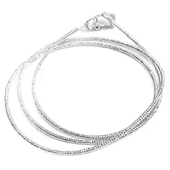 AMKALE - Pulsera Mostacilla de plata 55cm