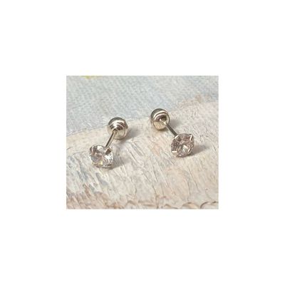 Imagen 2 del producto Aros Niña Plata Circon