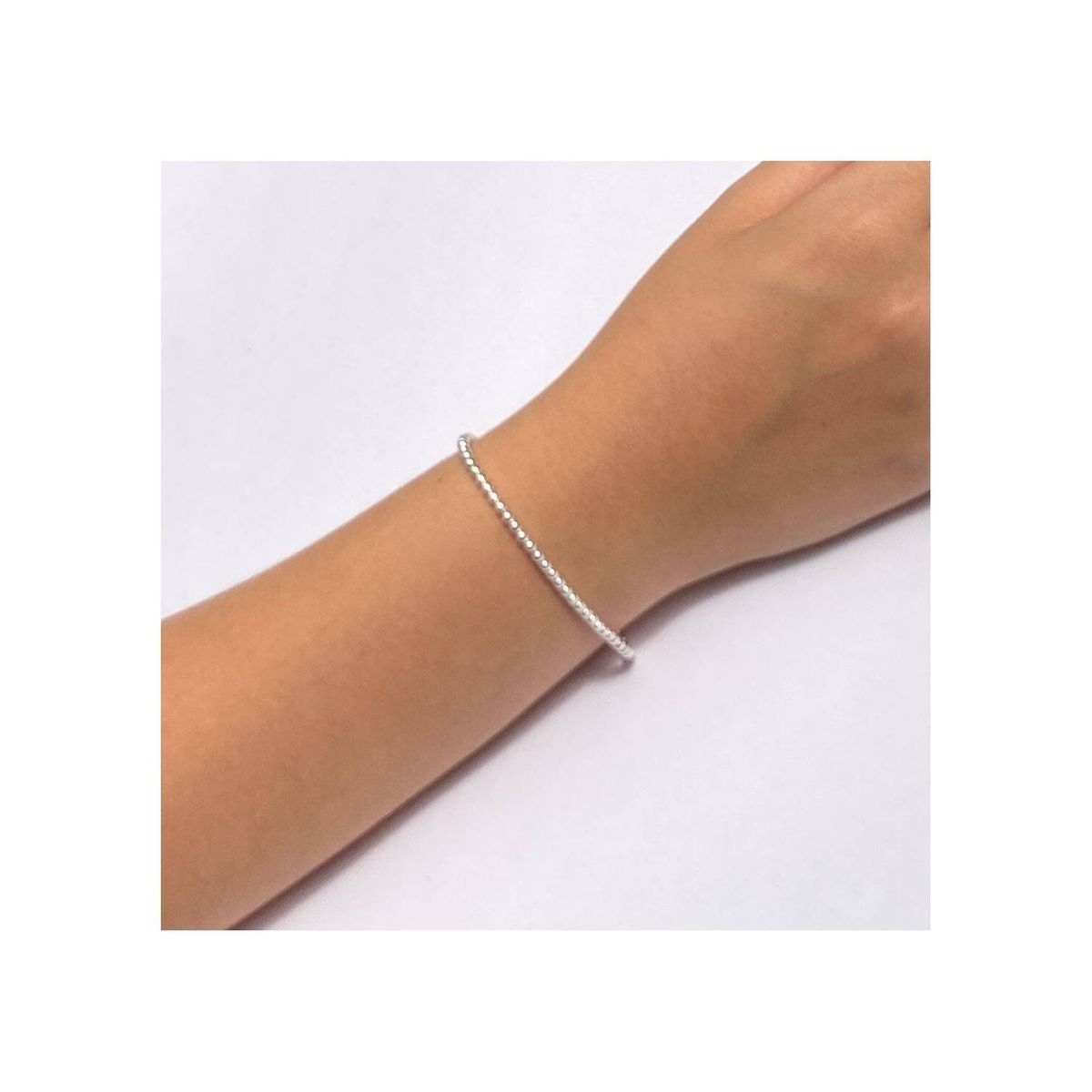 AMKALE - Pulsera bolitas de plata