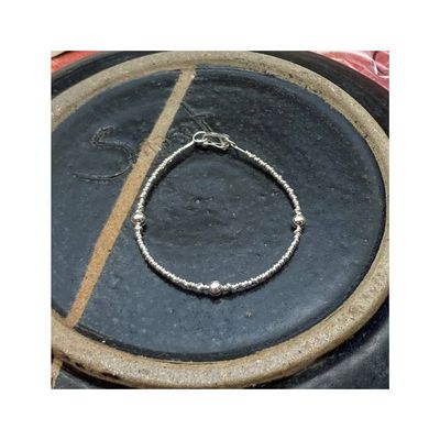 Imagen 2 del producto Pulsera mostacillas y bolitas de plata