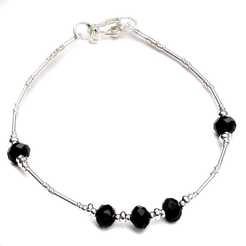 AMKALE - Pulsera plata y murano