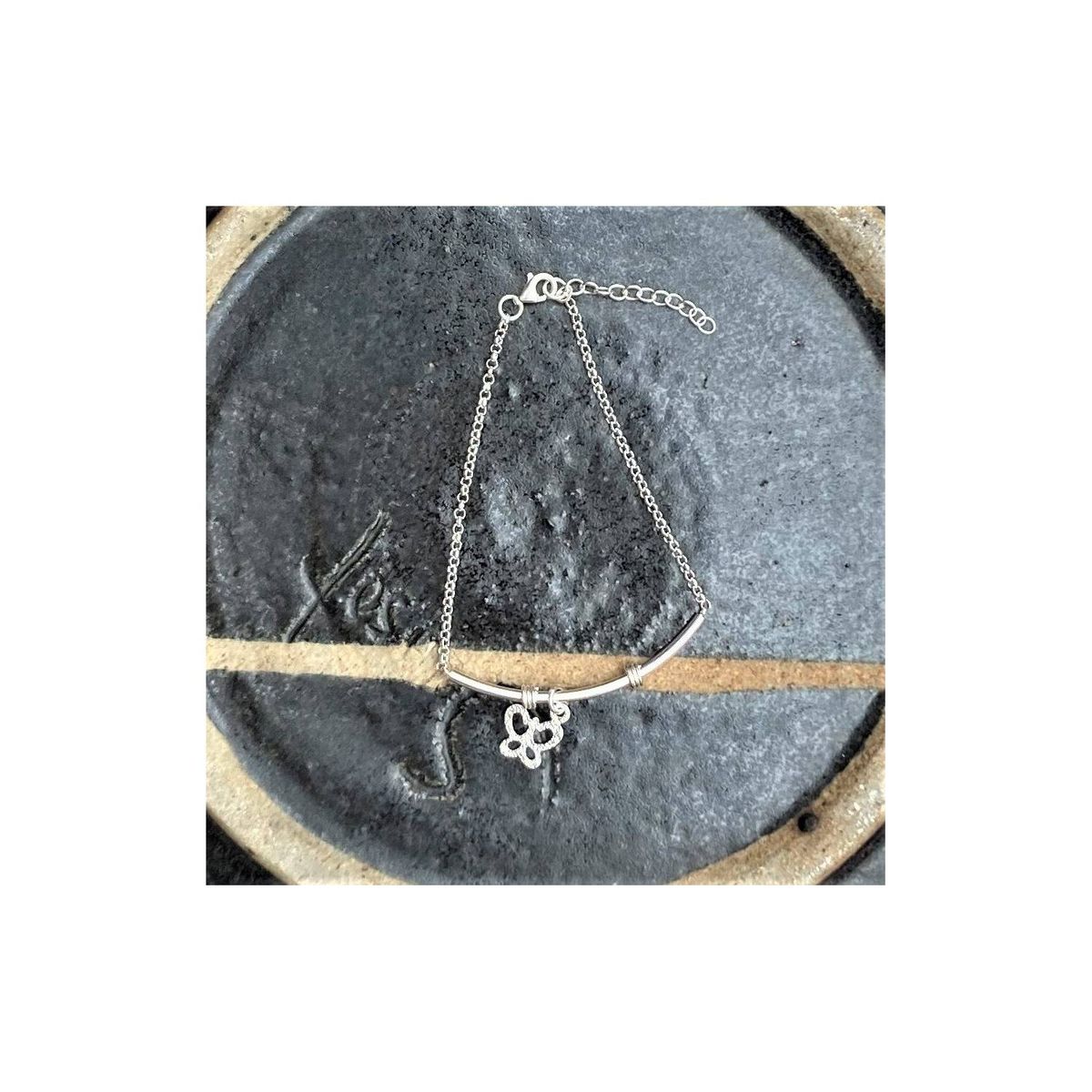 AMKALE - Pulsera plata mariposa