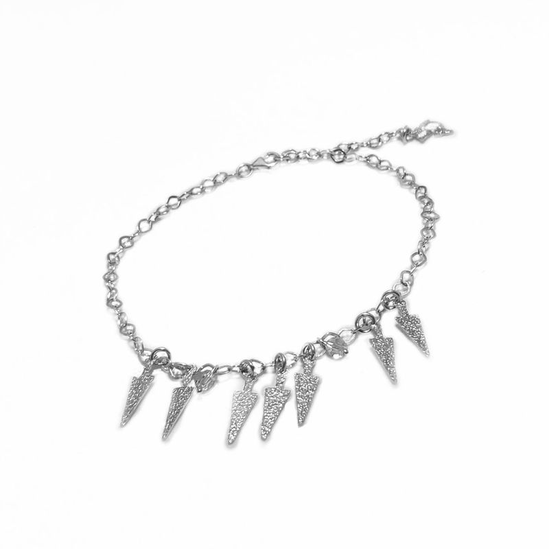 AMKALE - Tobillera Flechas Plata 22cm