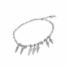 AMKALE - Tobillera Flechas Plata 22cm