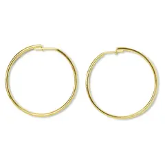 ANDREA COGGIOLA JOYAS - Aros Argollas 35mm Enchapada Oro 18K.-