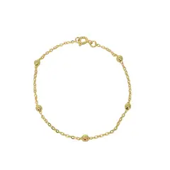 ANDREA COGGIOLA JOYAS - Pulsera bolitas enchapada oro 18k