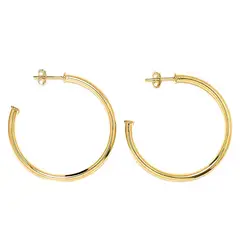 ANDREA COGGIOLA JOYAS - Aro Argolla Tubo 42mm Enchapado Oro 18K