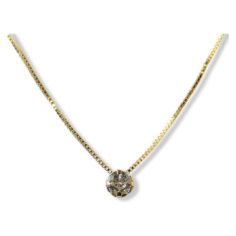 ANDREA COGGIOLA JOYAS - Collar Punto De Luz Circón Enchapado Oro 18K