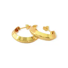 ANDREA COGGIOLA JOYAS - Aros Argolla 22mm Enchapado Oro 18K