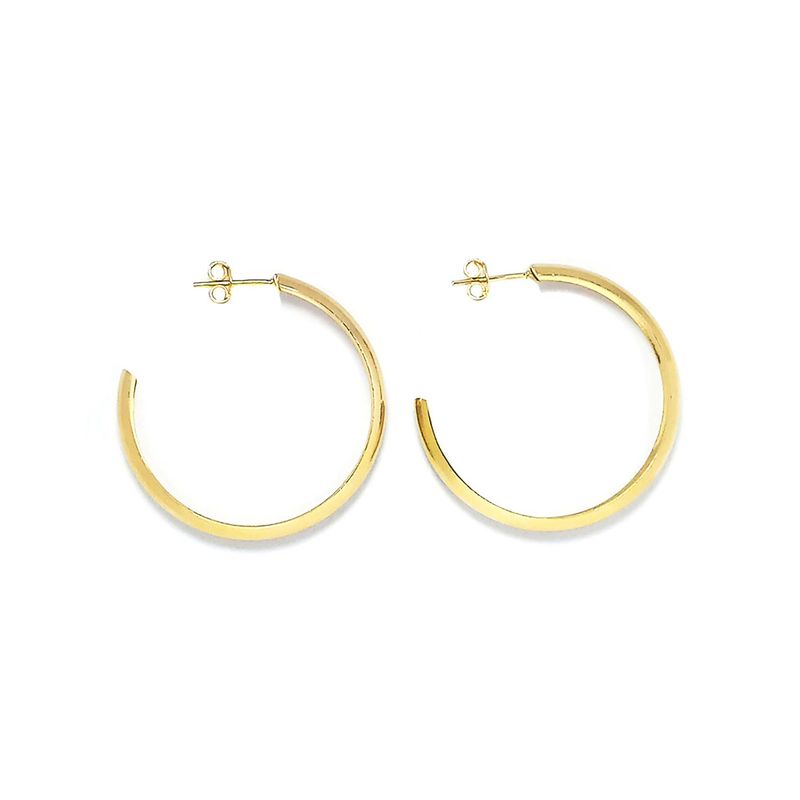 ANDREA COGGIOLA JOYAS - Aros Argolla Bote 36mm Enchapado Oro 18K