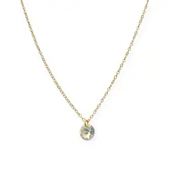 ANDREA COGGIOLA JOYAS - Collar Circón Punto De Luz Enchapado Oro 18K