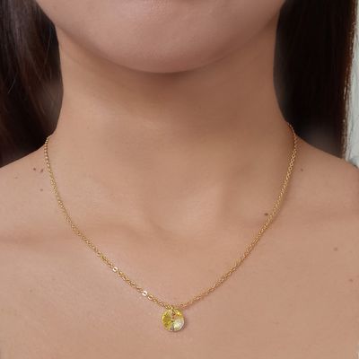 Imagen 2 del producto Collar Circón Punto De Luz Enchapado Oro 18K