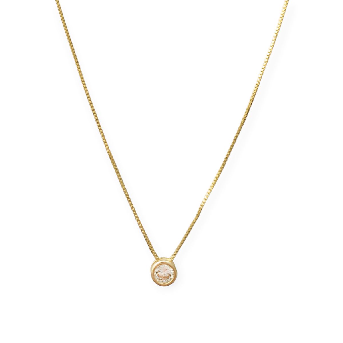 COGGIOLA - Collar Punto de Luz 6mm Enchapado Oro 18K