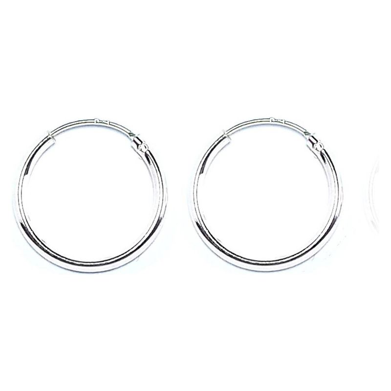 ANDREA COGGIOLA JOYAS - Aros Argolla 16mm Plata Fina 925