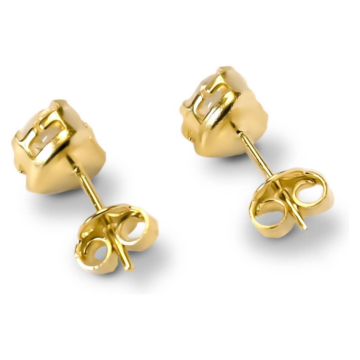 COGGIOLA - Aros Corazón Circón Enchapado Oro 18K