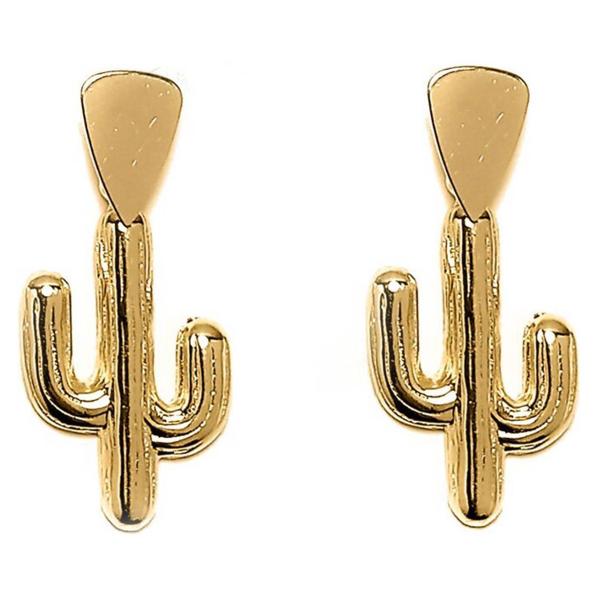 COGGIOLA - Aros Cactus Colgante Enchapado Oro 18K