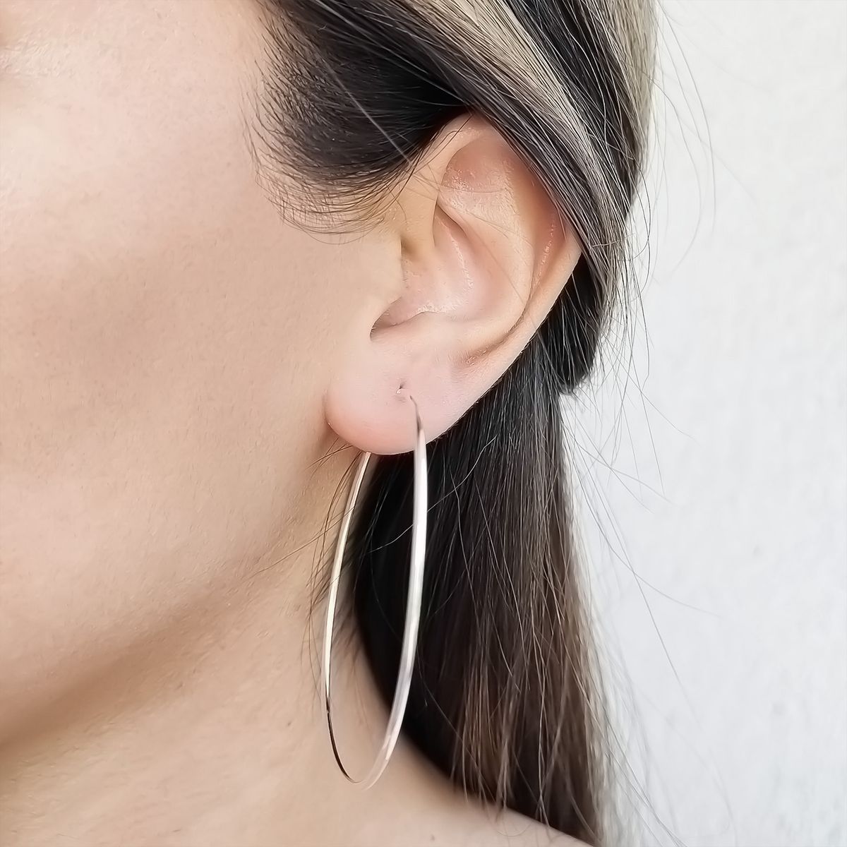 ANDREA COGGIOLA JOYAS - Aros Argolla 60mm Plata Fina 925