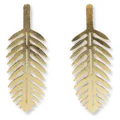 ANDREA COGGIOLA JOYAS - Aros Hoja Palma Enchapado Oro 18K