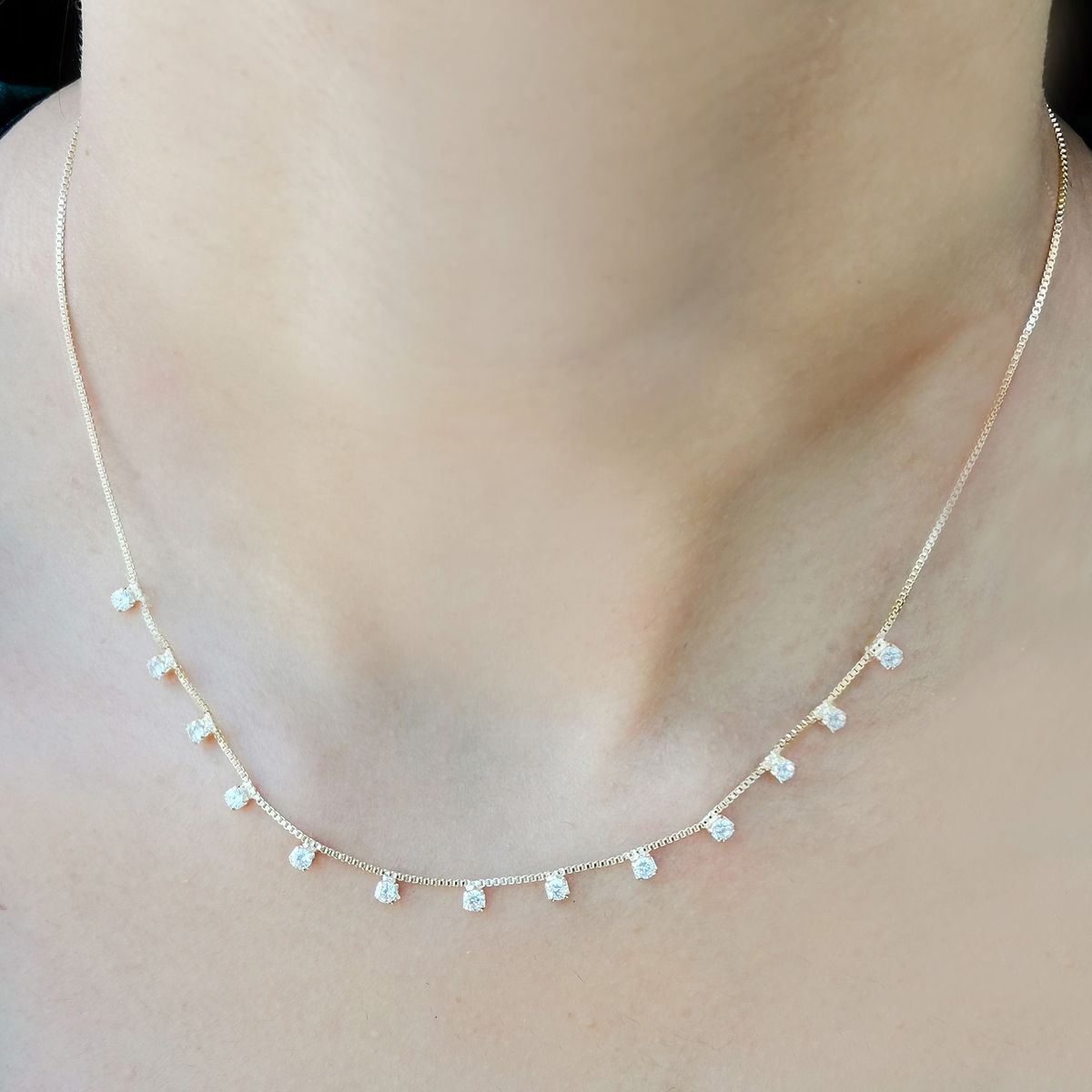 COGGIOLA - Collar 13 Circones Veneciana Enchapado Oro 18K