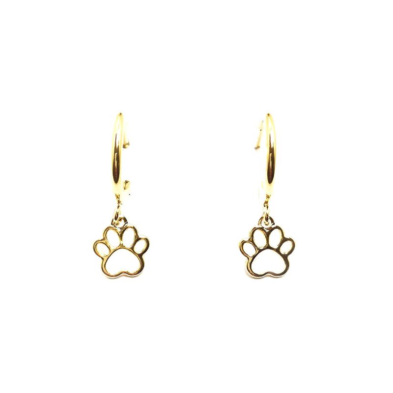 ANDREA COGGIOLA JOYAS - Aros Argolla Huella Enchapado Oro 18K