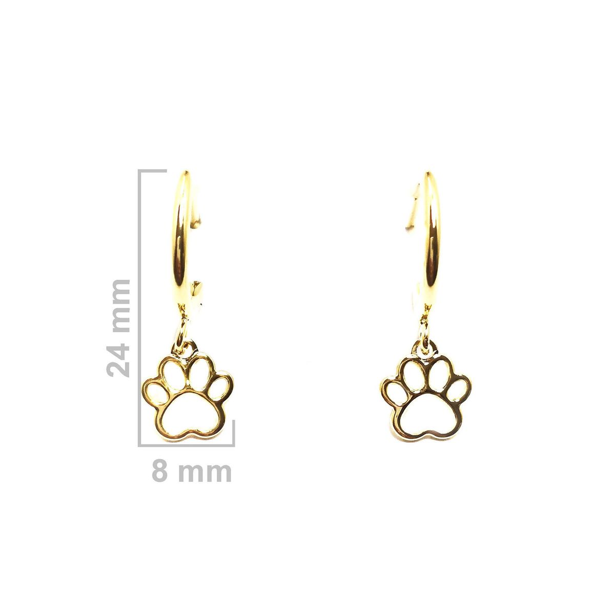 COGGIOLA - Aros Argolla Huella Enchapado Oro 18K