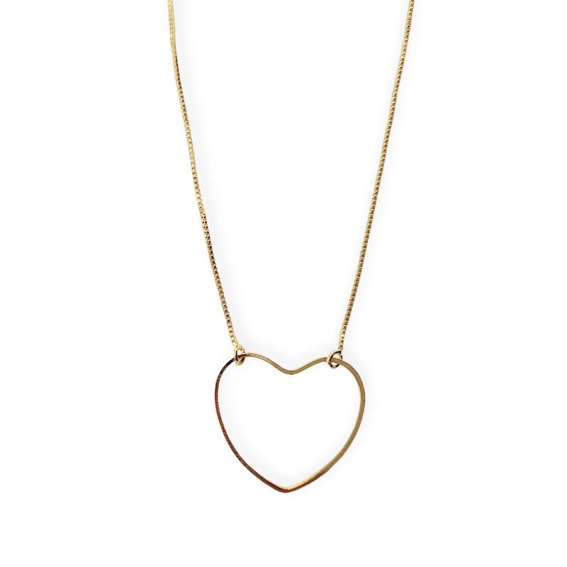 ANDREA COGGIOLA JOYAS - Collar Corazón 44cm Enchapado Oro 18K