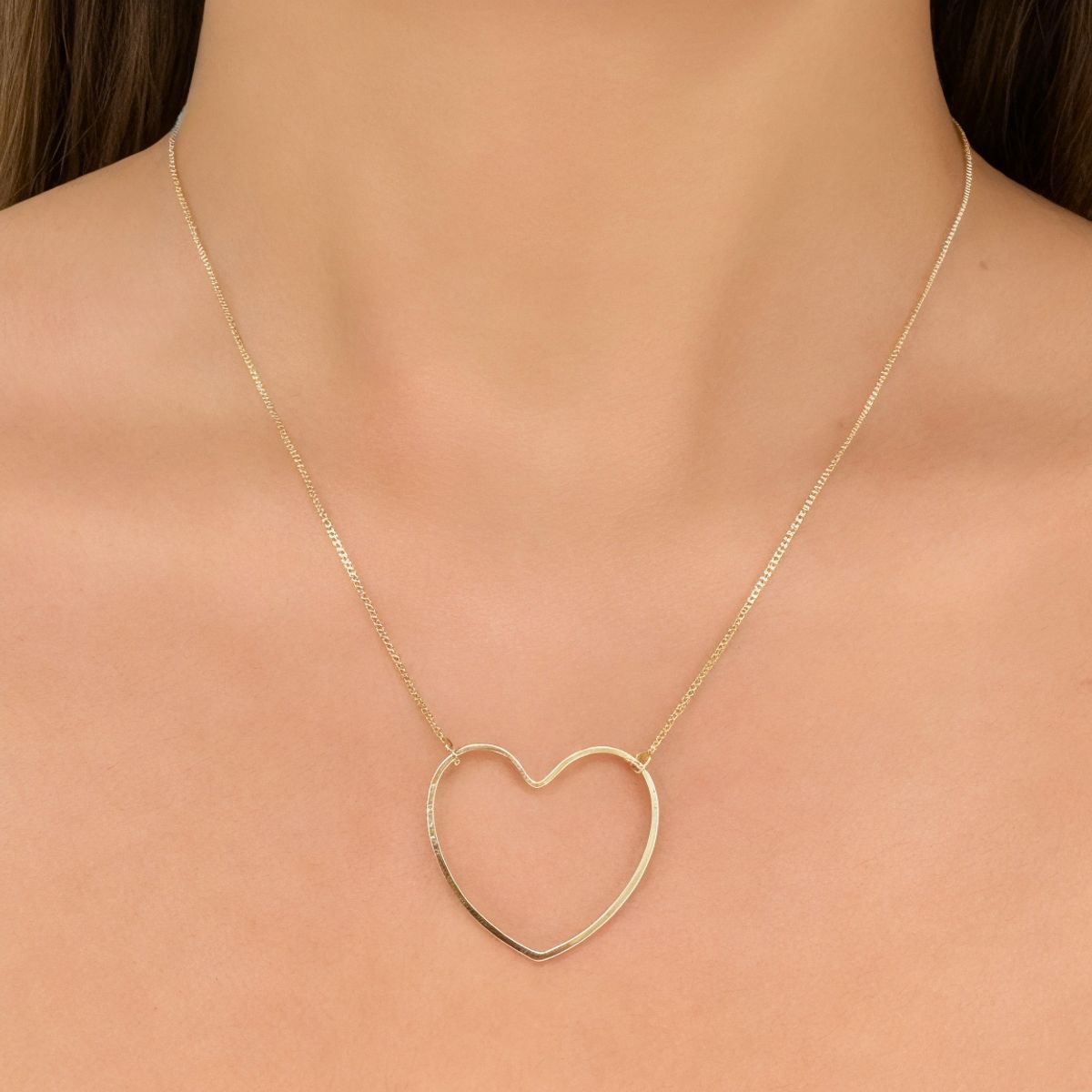 COGGIOLA - Collar Corazón 44cm Enchapado Oro 18K