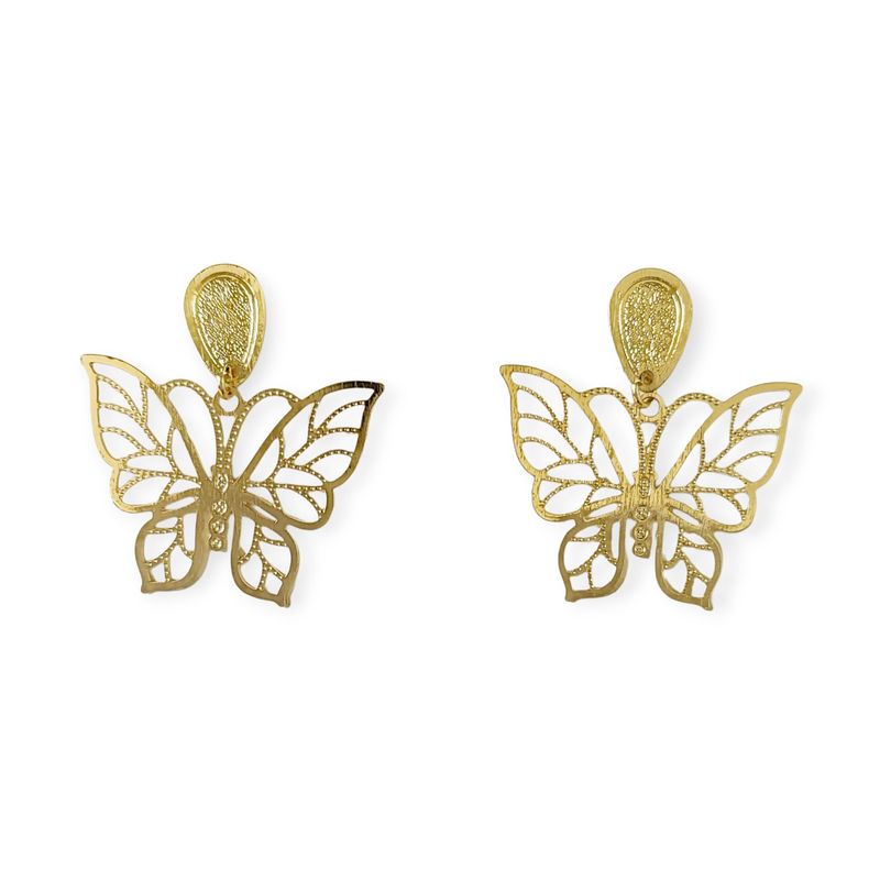 ANDREA COGGIOLA JOYAS - Aros Mariposa Enchapado Oro 18K