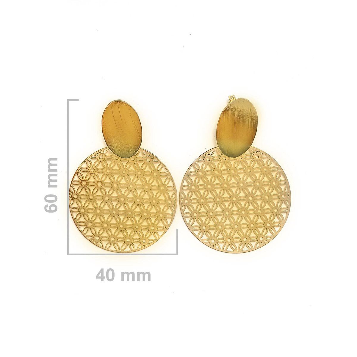 COGGIOLA - Aros Flor de la Vida Mandala Enchapado Oro 18K