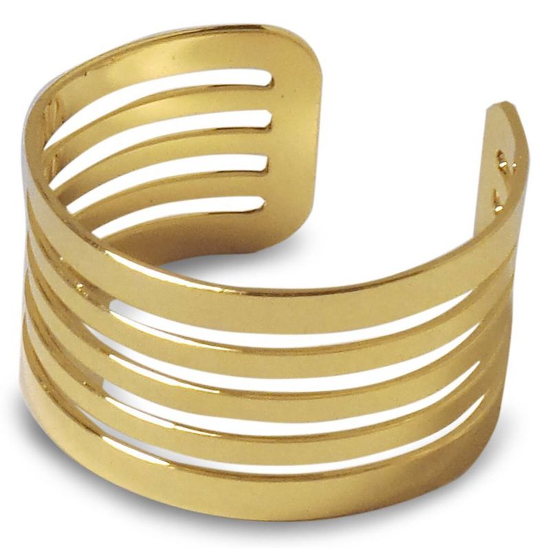 ANDREA COGGIOLA JOYAS - Anillo Tubo Calado Enchapado Oro 18K