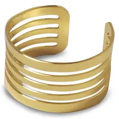 ANDREA COGGIOLA JOYAS - Anillo Tubo Calado Enchapado Oro 18K