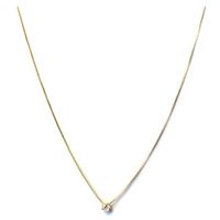 Collar Punto De Luz Circón 3mm Enchapado Oro 18K