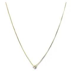 ANDREA COGGIOLA JOYAS - Collar Punto De Luz Circón 3mm Enchapado Oro 18K