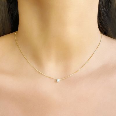 Imagen 2 del producto Collar Punto De Luz Circón 3mm Enchapado Oro 18K