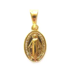 ANDREA COGGIOLA JOYAS - Colgante Medalla Virgen de los Rayos 9mm Enchapado Oro 18K