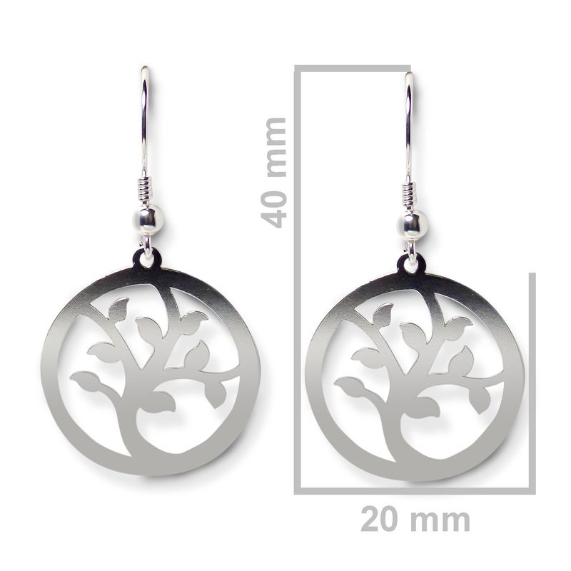 ANDREA COGGIOLA JOYAS - Aros Colgantes Árbol De La Vida Plata Fina 925