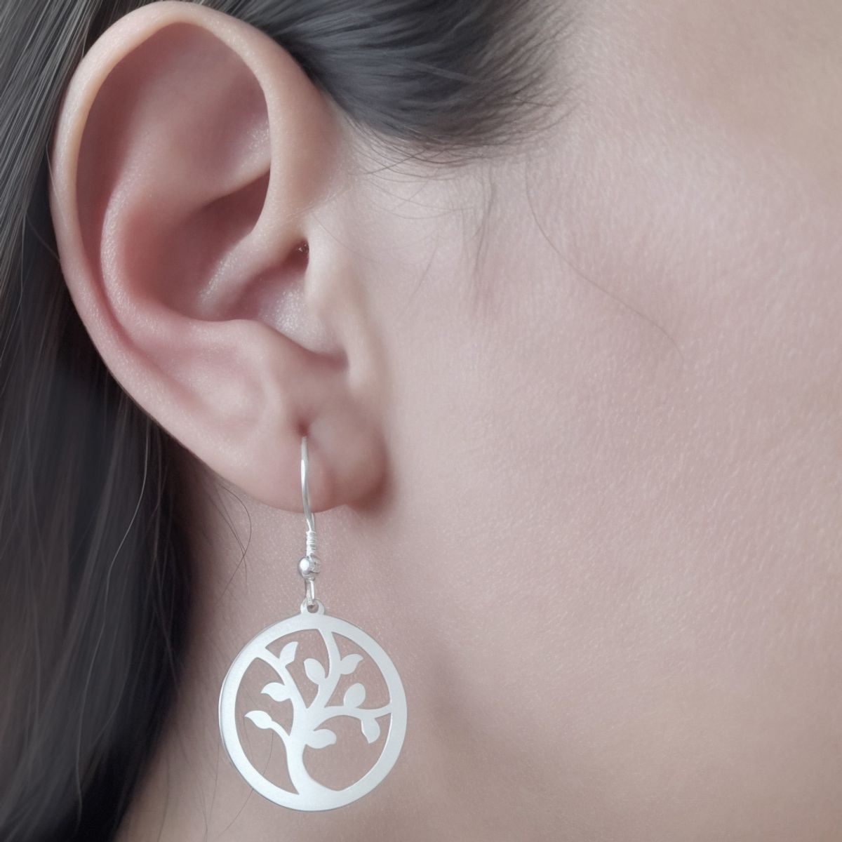 COGGIOLA - Aros Colgantes Árbol De La Vida Plata Fina 925