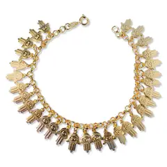 ANDREA COGGIOLA JOYAS - Pulsera Chiches Mano de Fátima Enchapada Oro 18K