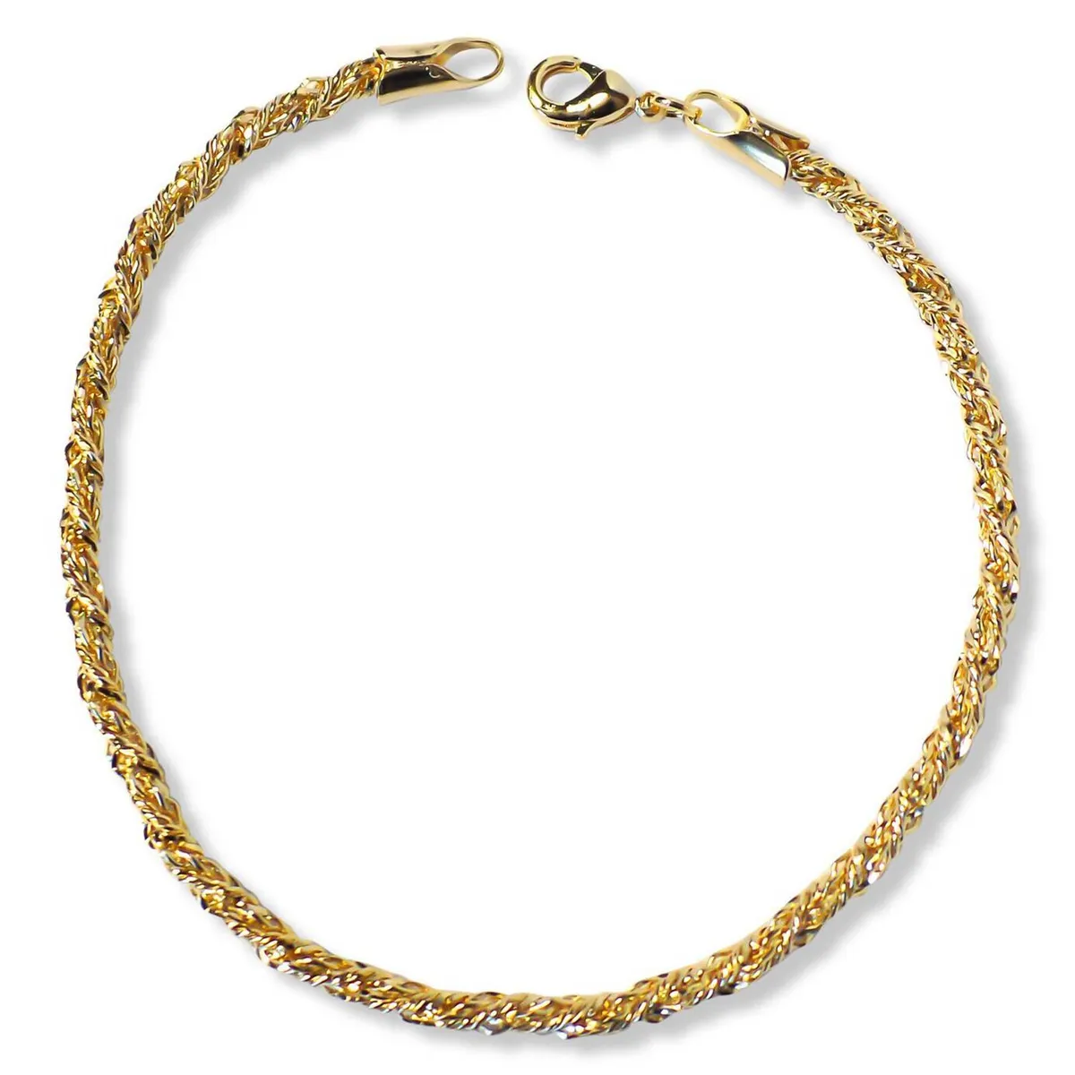 COGGIOLA - Pulsera Cadena Torcida Enchapada Oro 18K