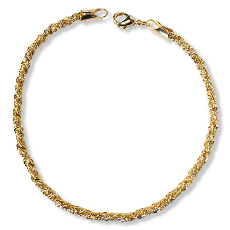 ANDREA COGGIOLA JOYAS - Pulsera Cadena Torcida Enchapada Oro 18K