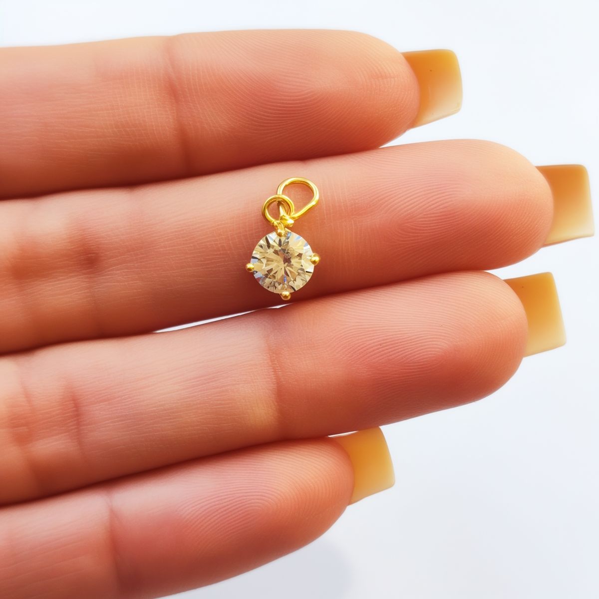 COGGIOLA - Colgante Circón Solitario Enchapado Oro 18K