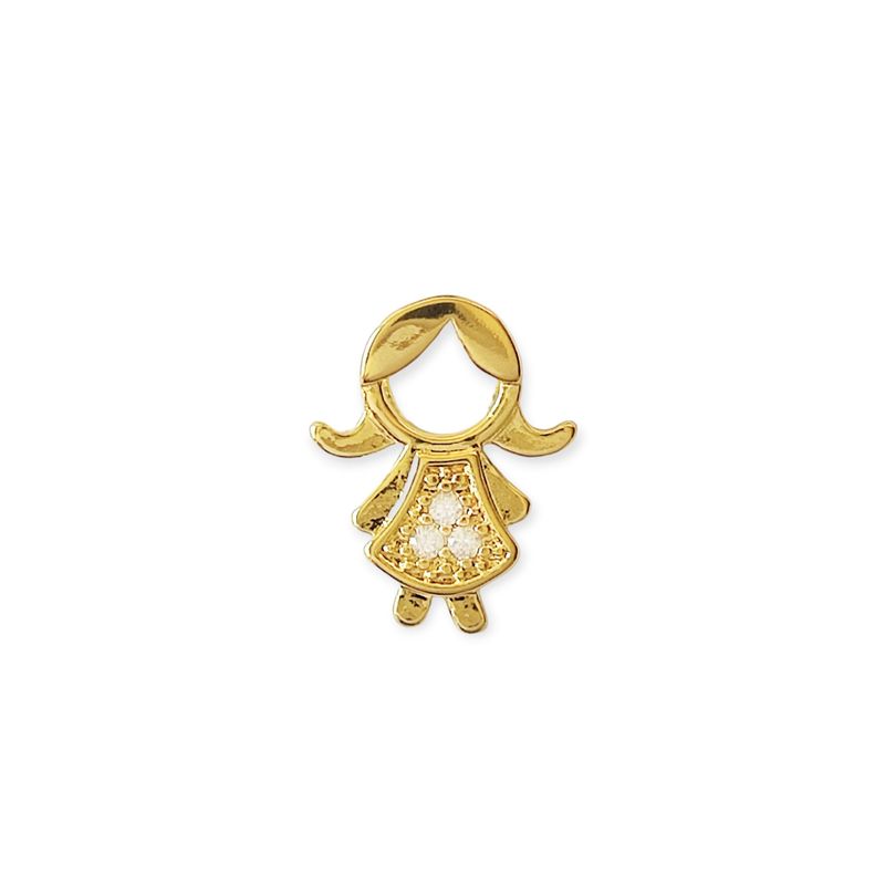 ANDREA COGGIOLA JOYAS - Colgante Niña Enchapado Oro 18K