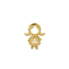 ANDREA COGGIOLA JOYAS - Colgante Niña Enchapado Oro 18K