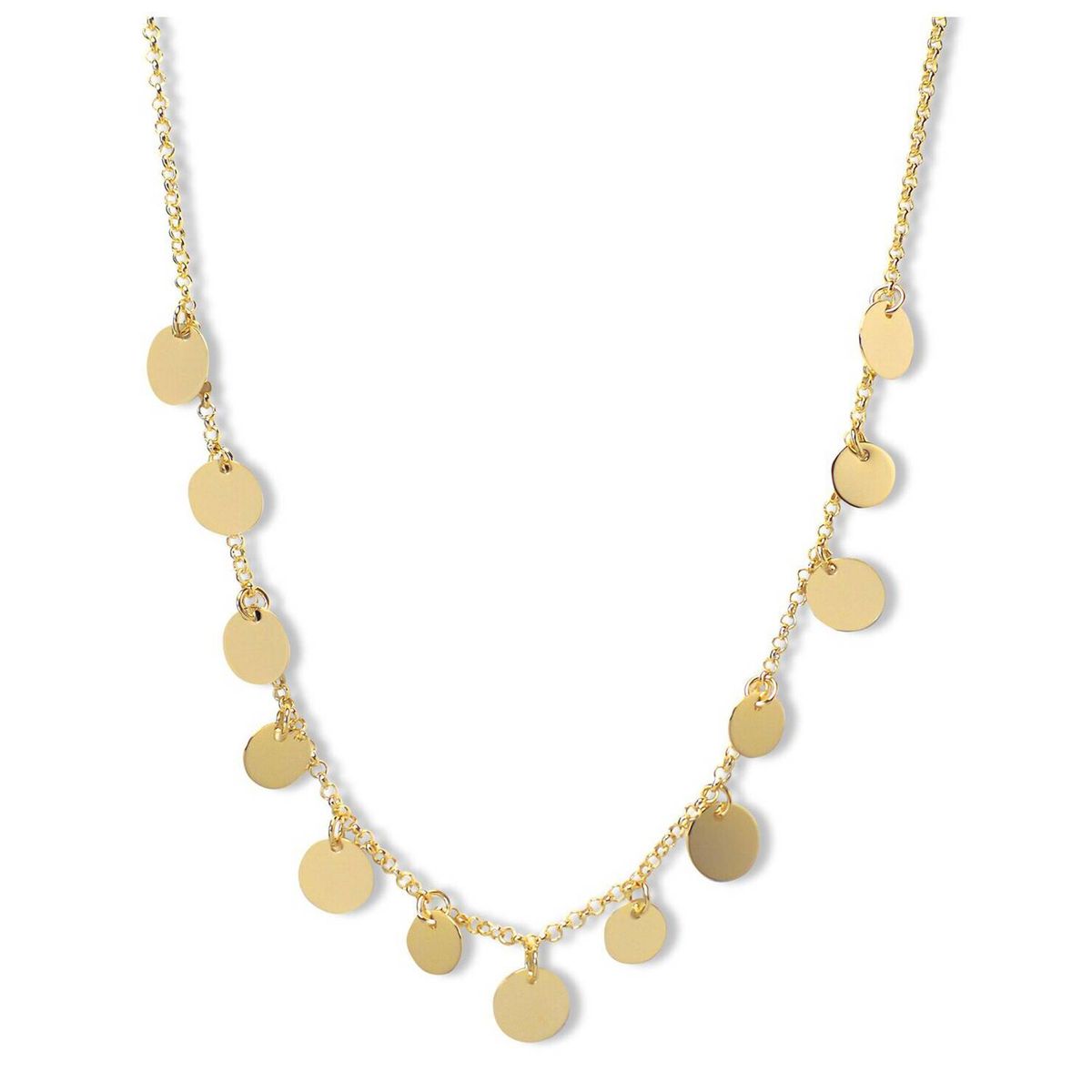 COGGIOLA - Collar Choker Discos Enchapado Oro 18K 42cm
