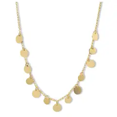 COGGIOLA - Collar Choker Discos Enchapado Oro 18K 42cm