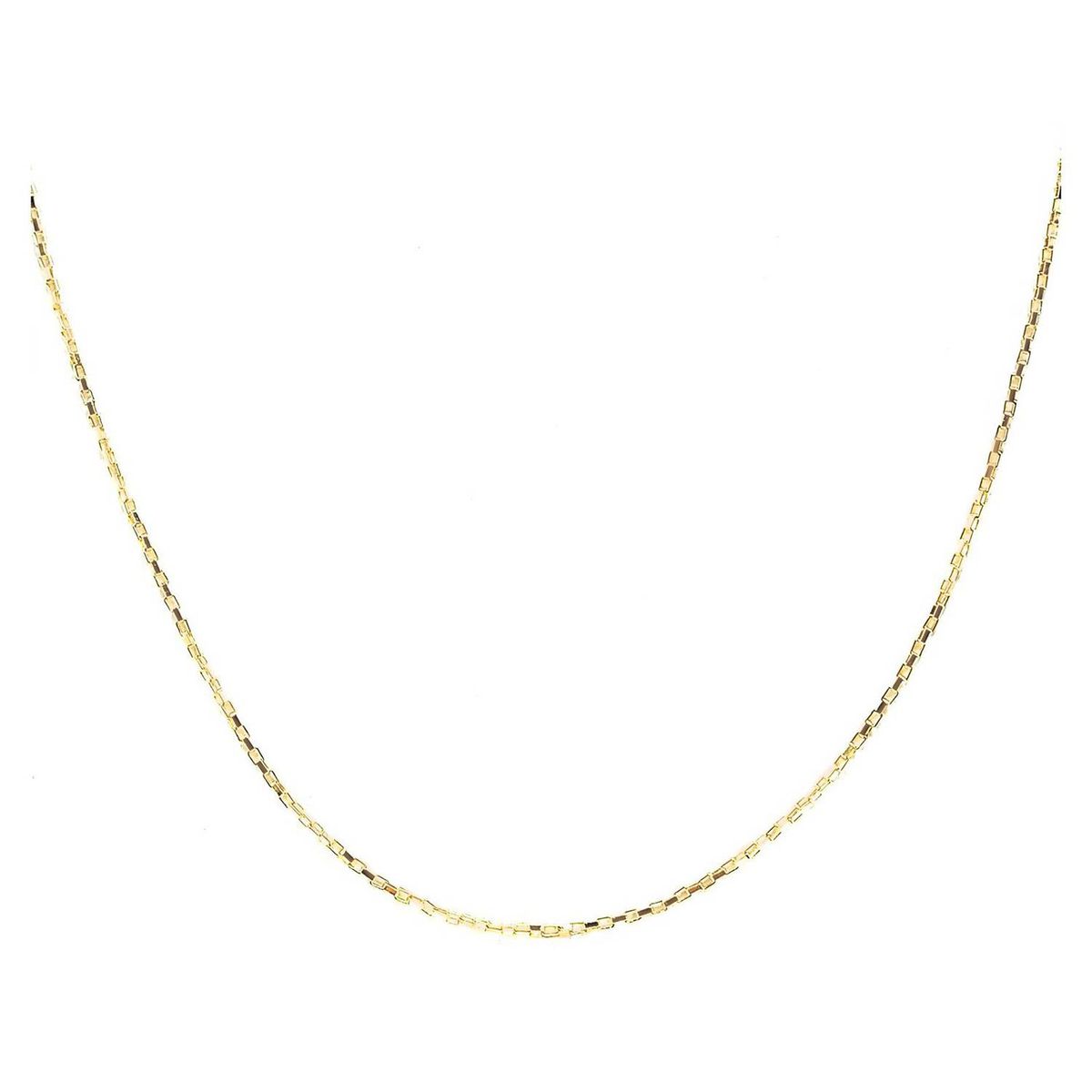 COGGIOLA - Cadena eslabón cuadrado enchapado oro 18 k 45cm