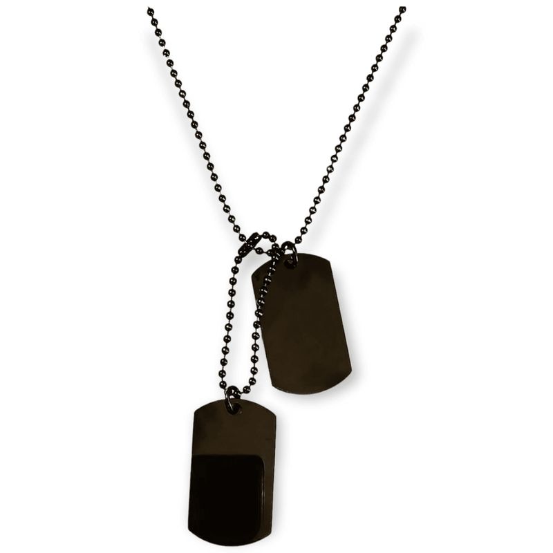 ELBAULDEJUMA - Colgante cupimatch militar doble etiqueta acero