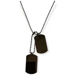 ELBAULDEJUMA - Colgante cupimatch militar doble etiqueta acero