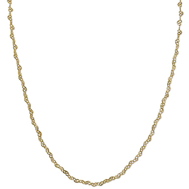 Cadena Eslabon Corazon Enchapado Oro 18K Dorado TALLA UNICA